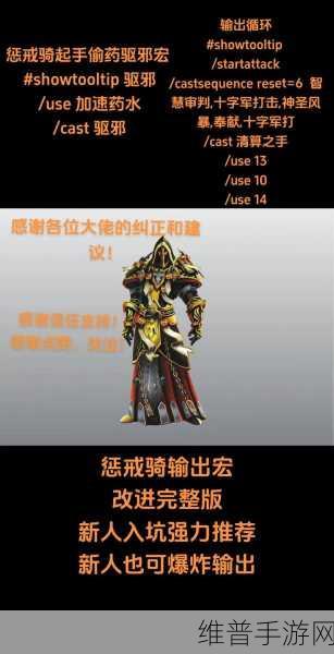 WLK惩戒骑输出一键宏：WLK惩戒骑高效输出一键宏设置攻略