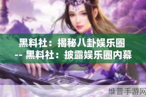 黑料网黑料吃瓜不打烊：1. 黑料网揭秘：娱乐圈不为人知的秘密