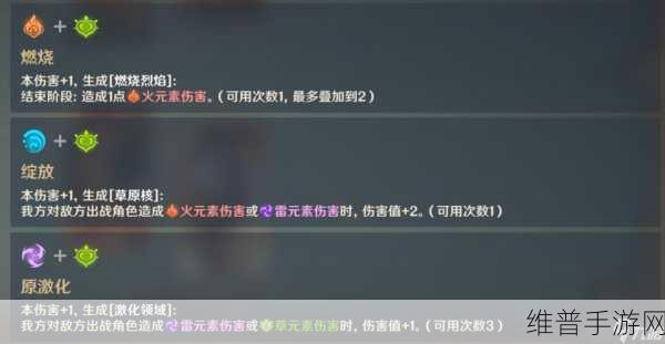原神七圣召唤元素反应机制深度解析