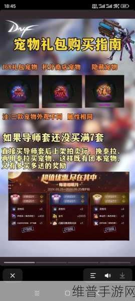 DNF 手游宠物饲料获取秘籍大公开