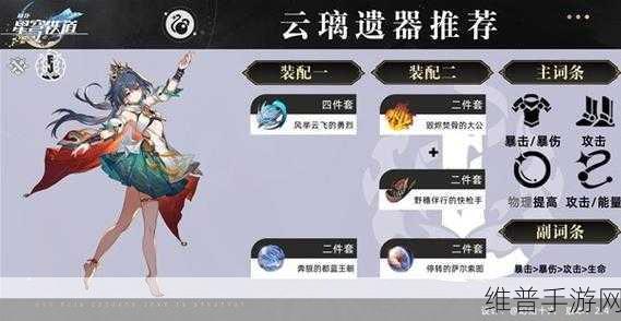 崩坏星穹铁道停云遗器深度解析与推荐
