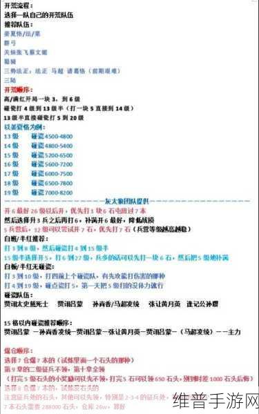 三国志战略版开荒攻略，开荒队伍推荐与实战技巧