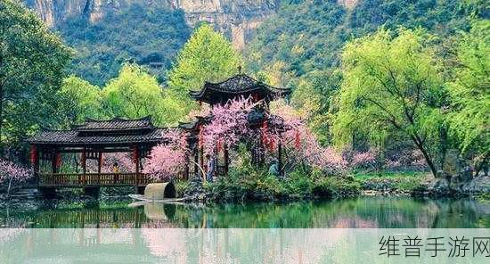 桃花深处水潺潺：桃花深处水潺潺，春风拂面醉人间。