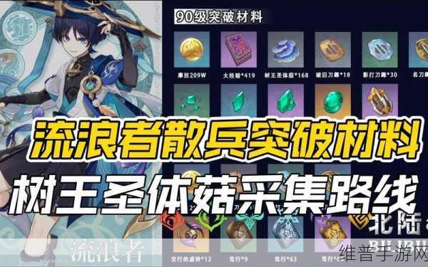 原神新角色散兵升级突破材料全解析