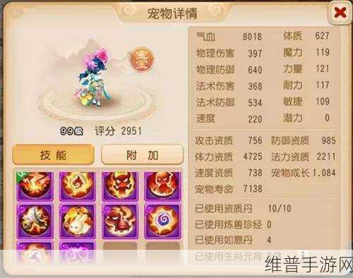 梦幻西游手游龟速宠加点全攻略，打造极致龟速血宠的加点顺序与技能搭配