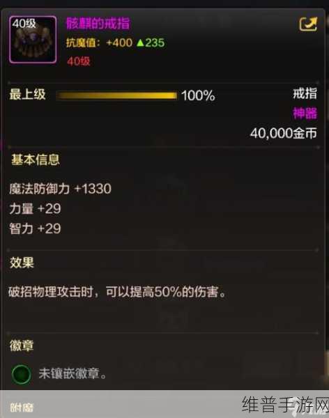 DNF 韩服手游中骨戒与团本戒指的属性大揭秘