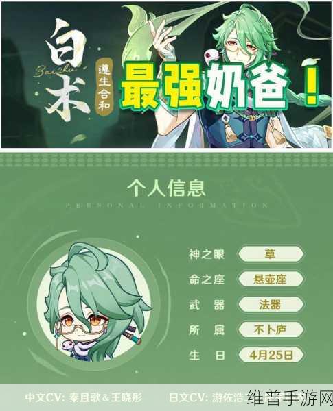 原神新角色白术全解析
