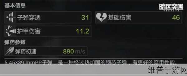 暗区突围子弹属性深度解析，提升战斗技巧，精准把握每一发弹药的力量