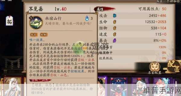 阴阳师手游攻略，深度解析不见岳技能