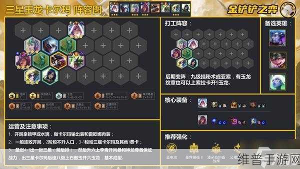 金铲铲之战玉龙尊者卡尔玛阵容深度剖析与玩法指南