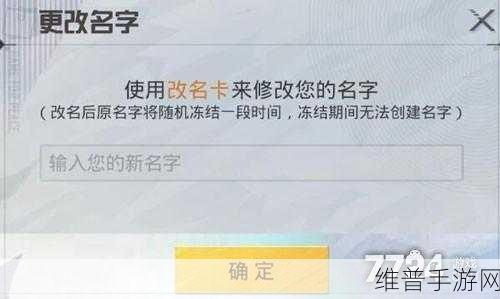 和平精英改名秘籍大公开 助你轻松换新名