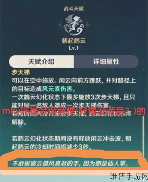 原神新角色闲云留云借风真君技能全解析