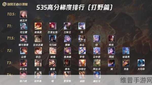 王者荣耀打野英雄排行，揭秘前十最强之选