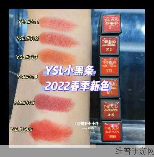 YSL小黑条蜜桃色：1. YSL小黑条蜜桃色：唇间绽放的春日浪漫