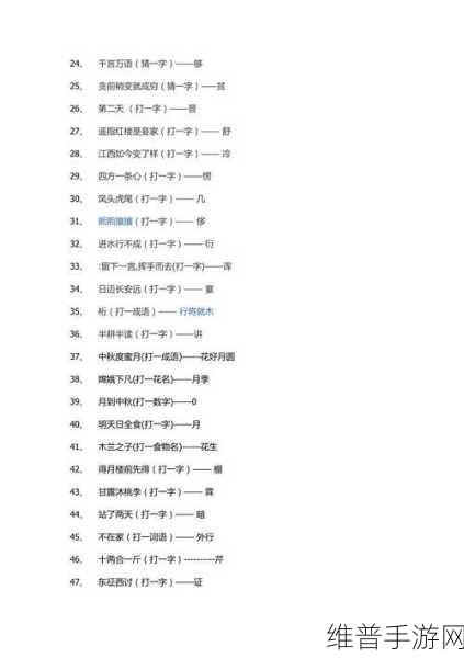 烟雨江湖元宵字谜答案2022全攻略,详细解析及全面汇总