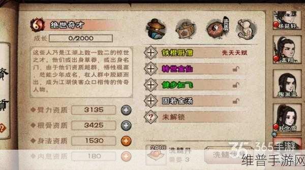 烟雨江湖陈元封加点秘籍大公开