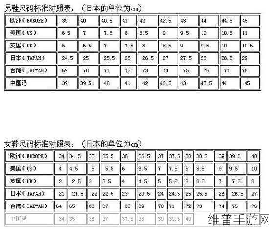 日本尺码和欧美尺码对照表：全面解析日本尺码与欧美尺码的对照关系