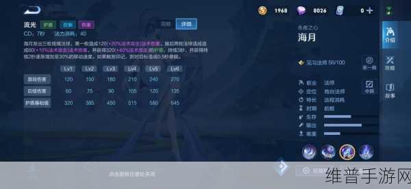 王者荣耀新英雄海月上线，强度解析与攻略指南