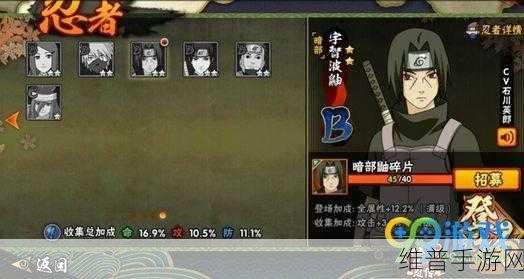 火影忍者手游攻略，暗部鼬B忍上分效果深度解析