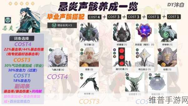 鸣潮，探索守岸人声骸词条的最佳搭配策略