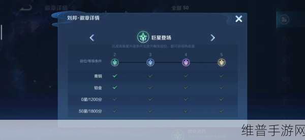 王者荣耀生涯徽章等级提升全攻略