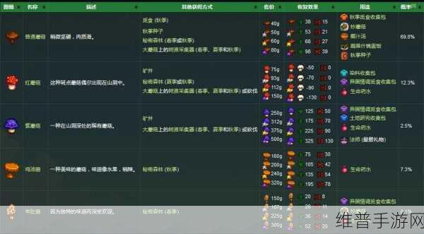 星露谷物语，全面解析快速刷蘑菇方法与技巧