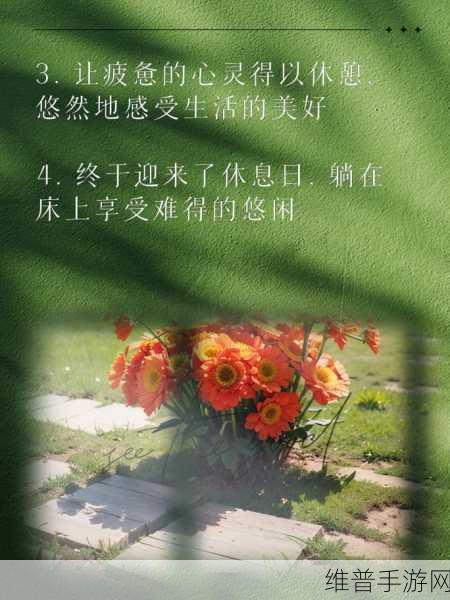 轻松享受两种美好时光：1. 轻松享受两种美好时光，创造心灵的宁静与快乐