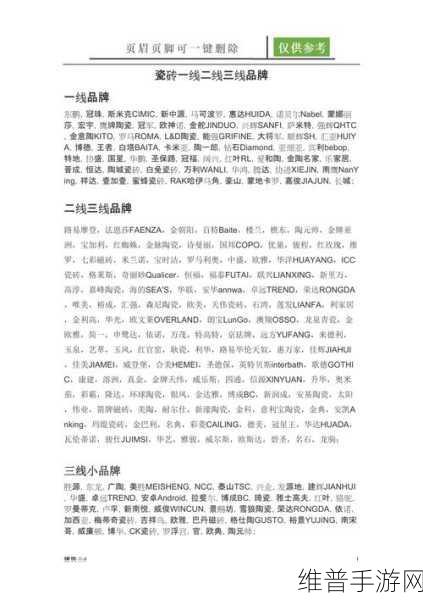 精品一线二线三线区别图片：1. 一线品牌与三线品牌的价值差异分析