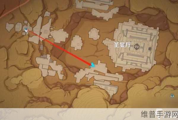 原神手游攻略,揭秘巨人峡谷尖碑与圣章石位置