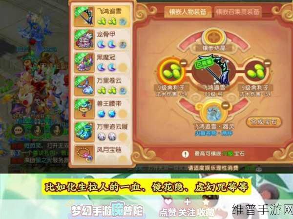 梦幻西游手游宝石镶嵌全攻略，解锁装备潜能的钥匙