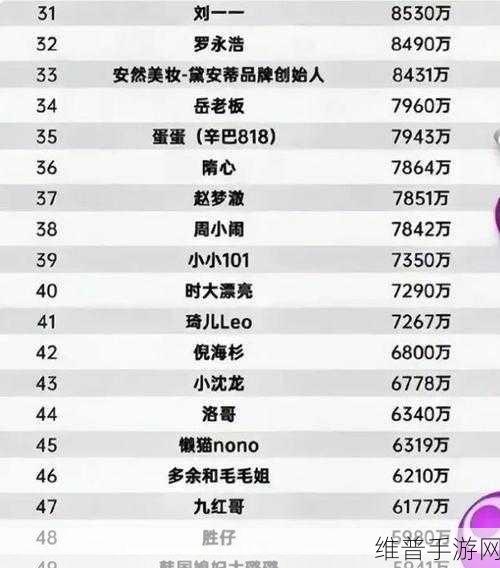2023年度网络主播净收入50强：2023年度网络主播收入排行榜揭晓：谁是赢家？