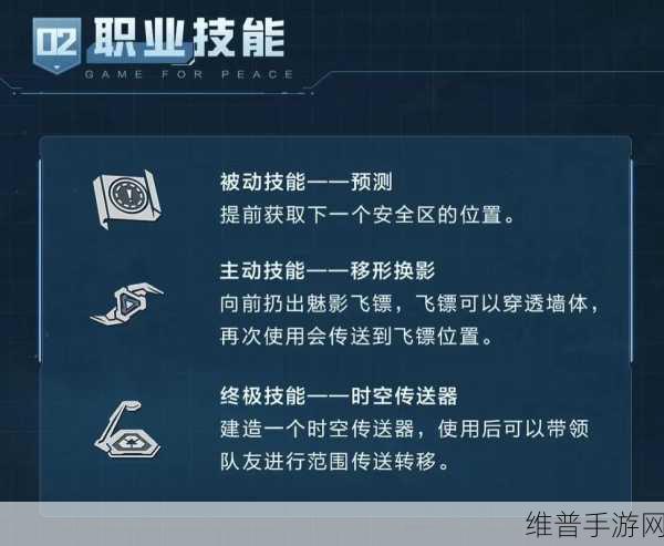 和平精英时空魅影薇帝技能全解析与玩法攻略