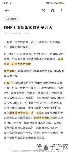 DNF 手游，战场称雄，输出装备完美搭配秘籍