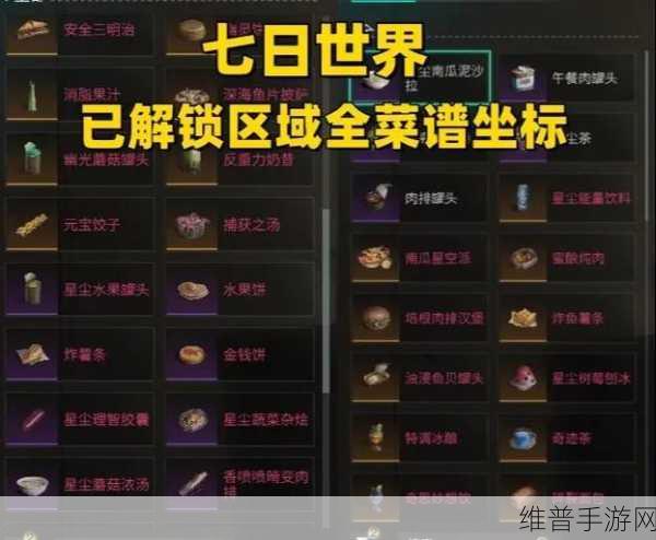 七日世界手游攻略，揭秘幽光蘑菇罐头食谱获取全攻略