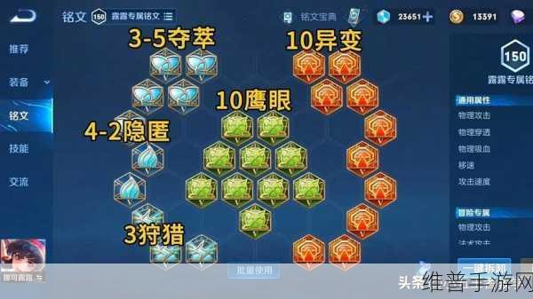 王者荣耀娜可露露铭文搭配全解析