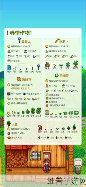 星露谷物语，盈利农作物大揭秘