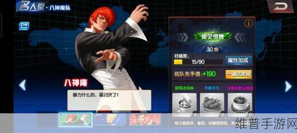 拳皇世界手游，解锁八神庵的神秘途径全解析