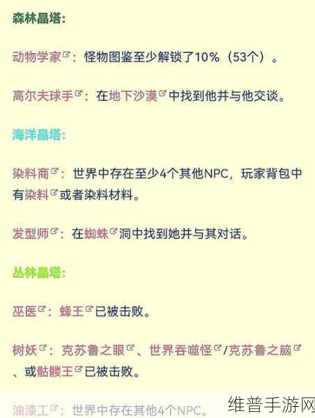 晶塔npc搭配：1. 晶塔NPC搭配策略：提升游戏体验的最佳组合