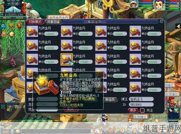 梦幻西游手游，九转金丹的神秘力量与获取之道