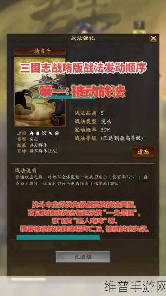 三国志13战法排名：三国志13战法排名揭秘：最强武将的秘技与策略