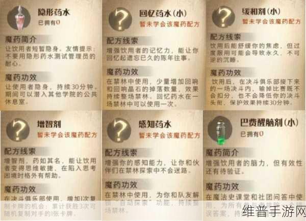 哈利波特魔法觉醒，遗忘药剂使用秘籍大公开