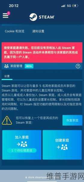 Steam 手机版无法进入？完美解决方案在此！