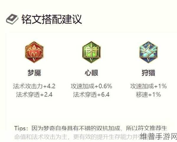 王者荣耀梦奇出装铭文攻略指南