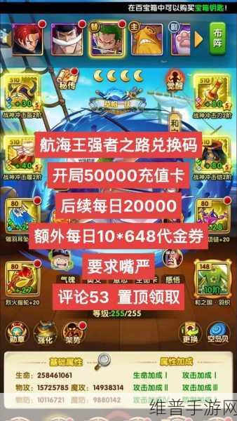 航海王强者之路 VIP 充值策略全解析