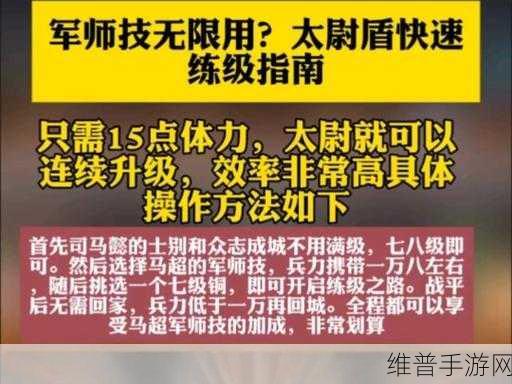 三国志战略版，太尉盾升级全攻略指南