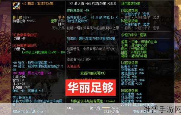 DNF 手游华丽双重徽章镶嵌位置全解析