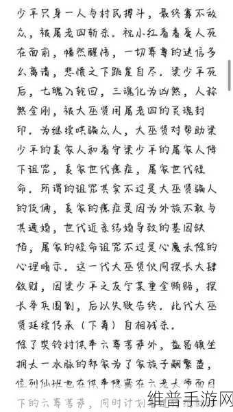纸嫁衣第三章通关秘籍，马的关键线索全解析