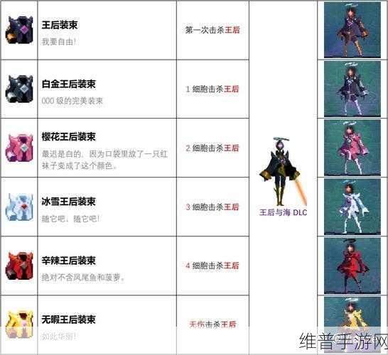 重生细胞，无暇王后装束完美获取指南