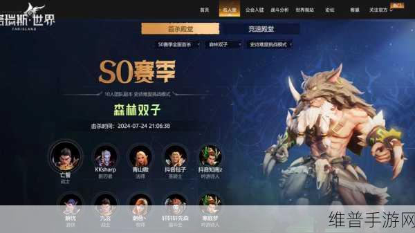 塔瑞斯世界，探索单刷最强职业之路