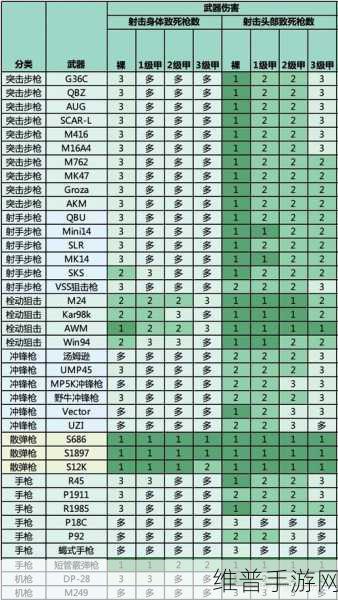 和平精英 2021 最强伤害武器全解析